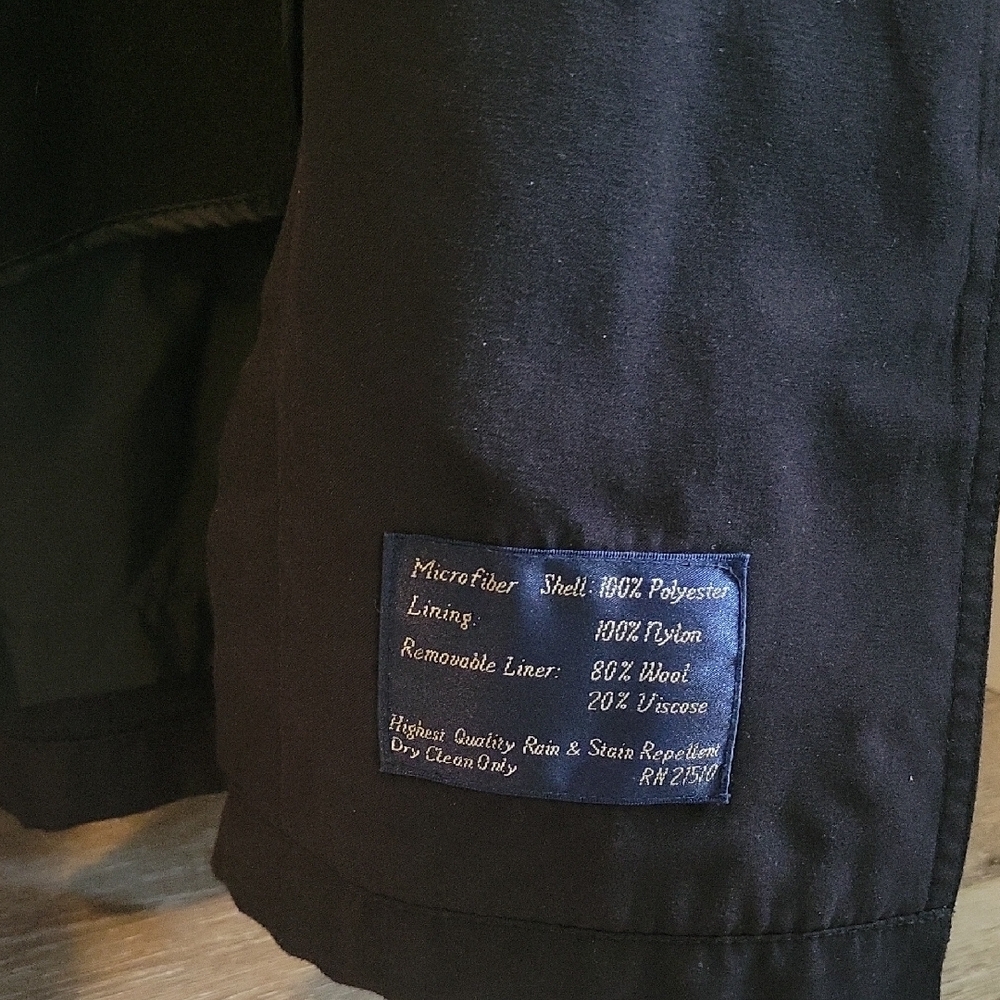 Christian Dior Monsieur 44R Double Lined Black Vintage Trench Coat - Picture 8 of 16